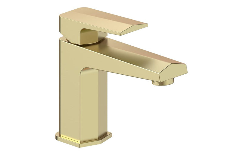 Parrett Basin Mixer & Waste - Brushed Brass 1.0 Bar - KPSB111527
