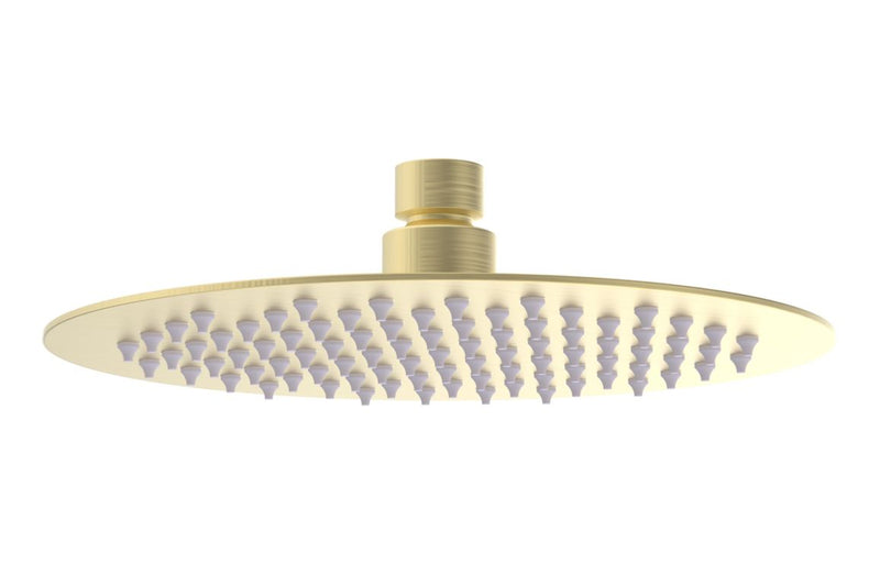 Hydro 200mm Round Ultraslim Showerhead - Brushed Brass - KPSB111553