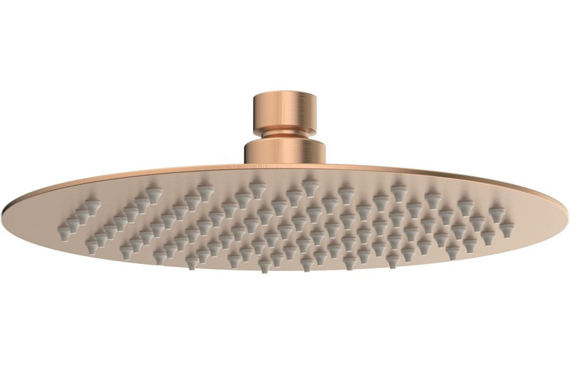 Hydro 200mm Round Ultraslim Showerhead - Brushed Bronze - KPSB111555
