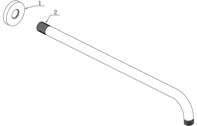 Hydro 320mm Round Shower Arm - Brushed Bronze - KPSB111557
