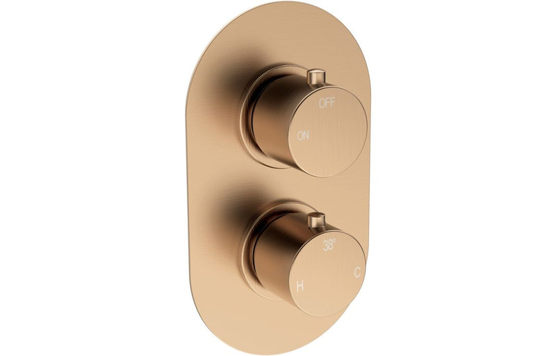 Hydro Round Shower Valve & Kit Pack 1 - Brushed Bronze - KPSB111582
