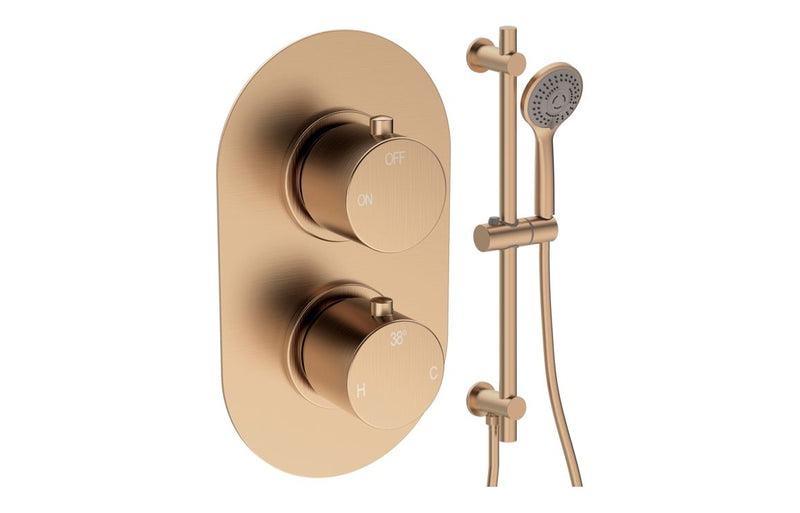 Hydro Round Shower Valve & Kit Pack 2 - Brushed Bronze - KPSB111586