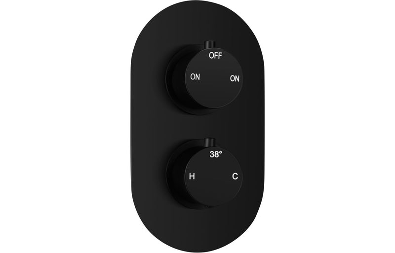 Hydro Round Shower Valve & Kit Pack 3 - Matt Black - KPSB111588