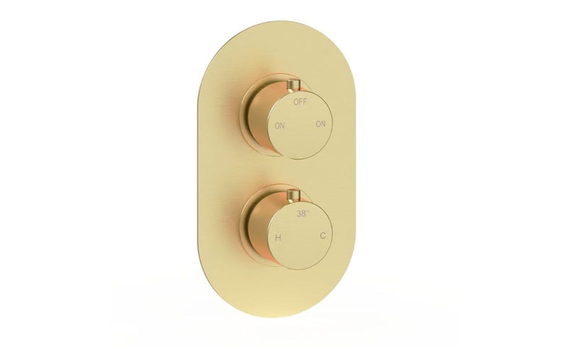 Hydro Round Shower Valve & Kit Pack 3 - Brushed Brass - KPSB111589