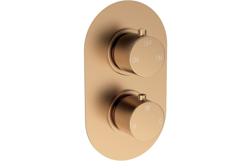 Hydro Round Shower Valve & Kit Pack 3 - Brushed Bronze - KPSB111590