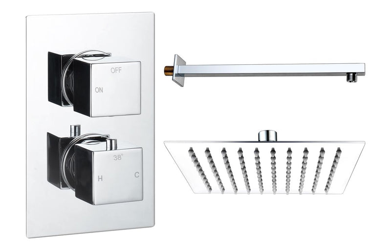 Mineral Square Shower Valve & Kit Pack 1 - Chrome - KPSB111591