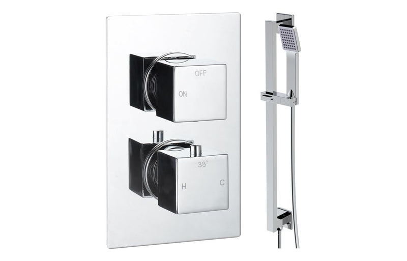 Mineral Square Shower Valve & Kit Pack 2 - Chrome - KPSB111595