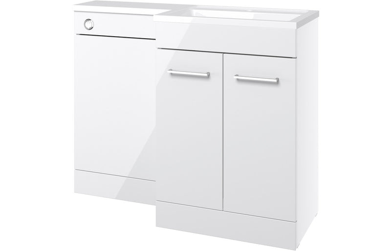 Carnation 1000mm Furniture & BTW WC Pack - White Gloss (RH) - KPSB111613