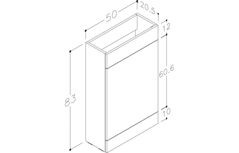 Carnation 900mm F/S L-Shape Pack & Basin (LH) - Grey Gloss - KPSB111690