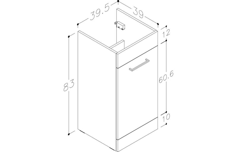 Carnation 900mm F/S L-Shape Pack & Basin (LH) - Oak - KPSB111696