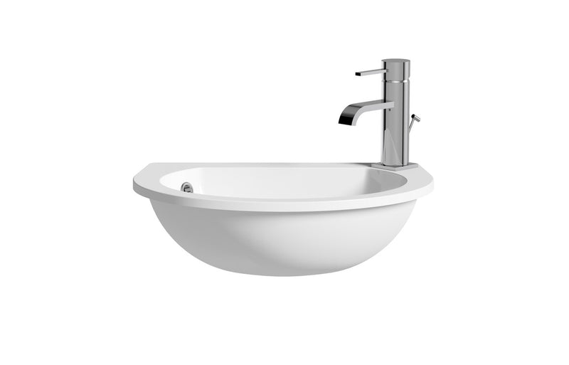 Space Saver 490x355mm 1TH Semi Recessed Basin - KPSB1760