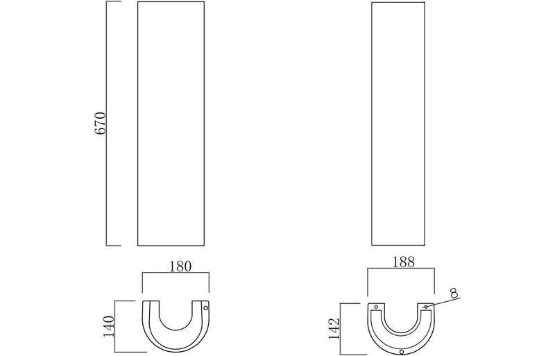 Rainham 500x390mm 1TH Basin & Full Pedestal - KPSB1822