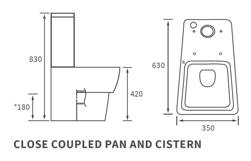 Marden Close Coupled WC & Soft Close Seat - KPSB1847