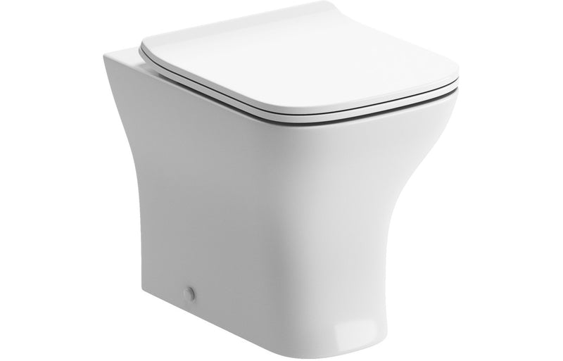 Ash Rimless Back To Wall WC & Slim Soft Close Seat - KPSB1858