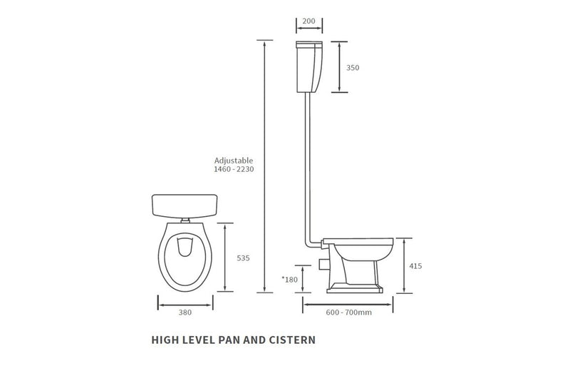 Rochester High Level WC & Soft Close Seat - KPSB1906