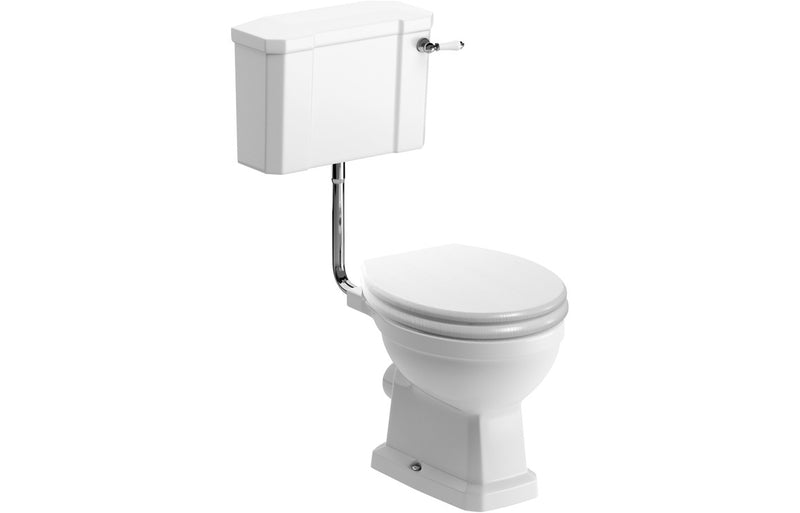 Rochester Low Level WC & Satin White Wood Effect Seat - KPSB1911