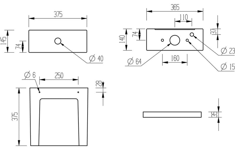 Hadlow Rimless Close Coupled Open Back WC & Soft Close Seat - KPSB1928