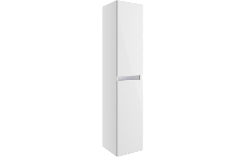 Lavender 300mm 2 Door Wall Hung Tall Unit - White Gloss - KPSB2127