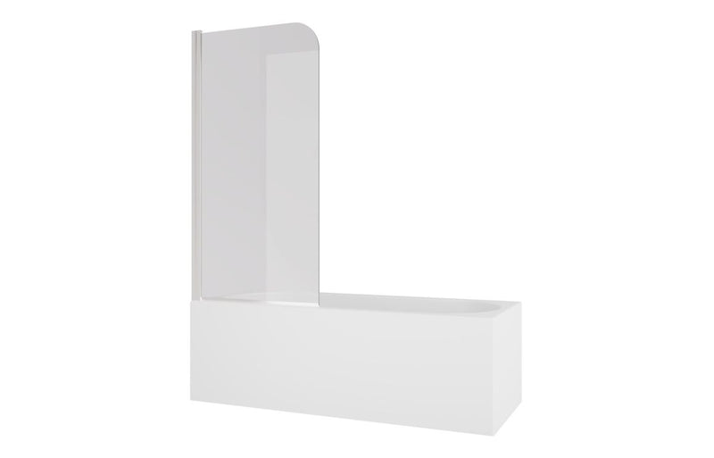 Single Curved Bath Screen - Chrome - KPSB3771
