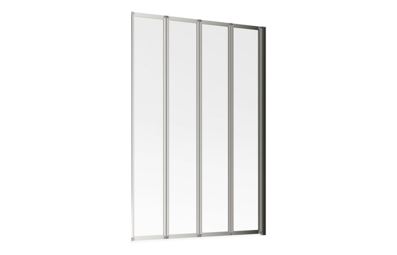 Framed Four Fold Bath Screen - Chrome - KPSB3777