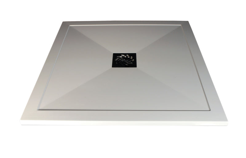 25mm Ultra-Slim 900mm x 900mm Square Tray & Waste - KPSB3839