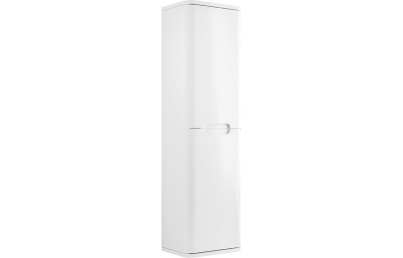 Clover 350mm 2 Door Wall Hung Tall Unit - White Gloss - KPSB96057