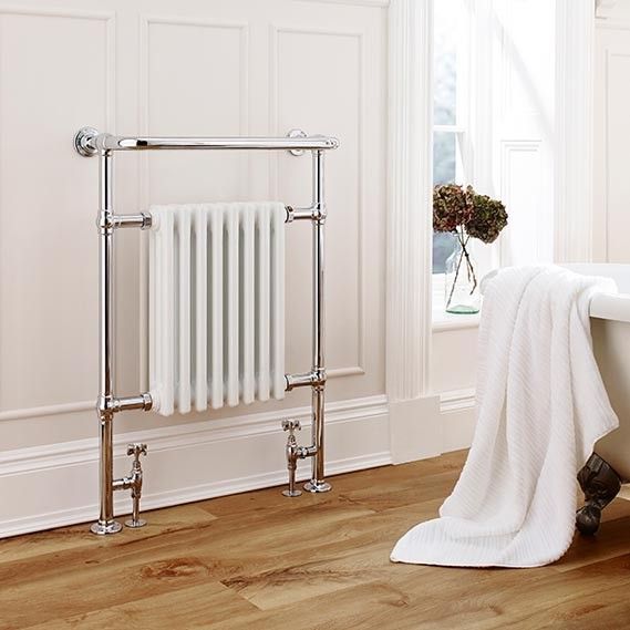 Kartell Las Vegas 675x945mm Designer Heated Towel Rail Chrome & White - LAS