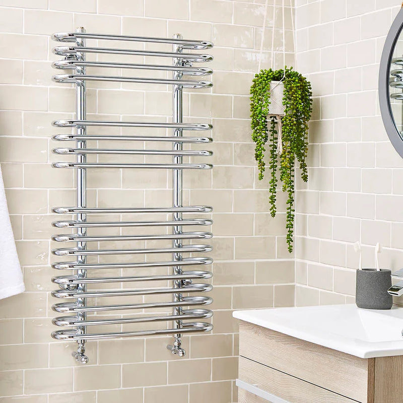 Kartell Oak 500x900mm Designer Heated Towel Rail Chrome - OAK