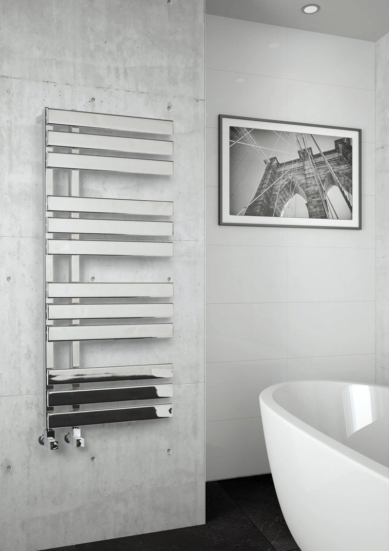 Kartell Oregon 500x1200mm Designer Heated Towel Rail Chrome - ORE500-1200C
