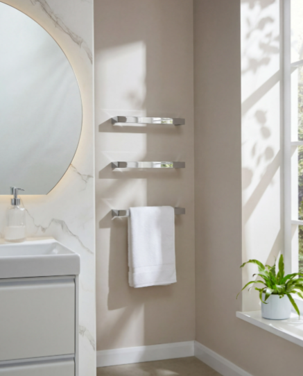 Kartell Singola 500mm Dry Electric Heated Towel Rail Chrome - SIN500CP