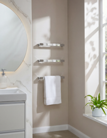 Kartell Singola 600mm Dry Electric Heated Towel Rail Chrome - SIN600CP
