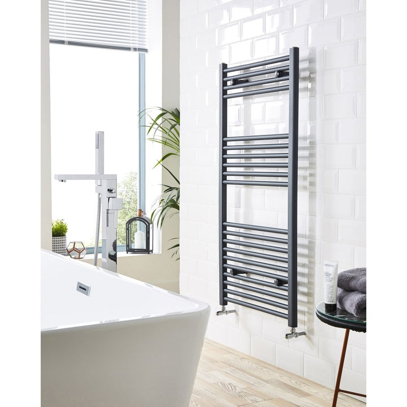 Kartell 22mm Straight 400x1600mm Heated Towel Rail Textured Grey - STR416A