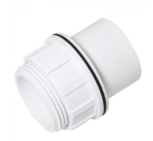 FloPlast WS60W ABS Solvent Waste 32mm Tank Connector - White
