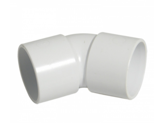 FloPlast WS19W ABS Solvent Waste 40mm 135° Obtuse Elbow - White