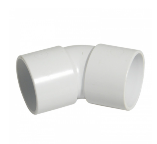 FloPlast WS20W ABS Solvent Waste 50mm 45° Obtuse Elbow - White