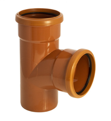 FloPlast D190 110mm Underground Drainage Double Socket 87.5° Branch