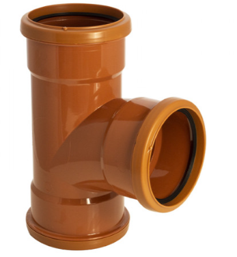FloPlast D191 110mm Underground Drainage Triple Socket Branch 87.5°