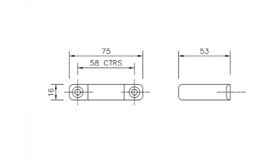 FloPlast WS34B ABS Solvent Waste 32mm Pipe Clip - Black