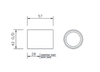 FloPlast WS07W ABS Solvent Waste 32mm Straight Coupling - White