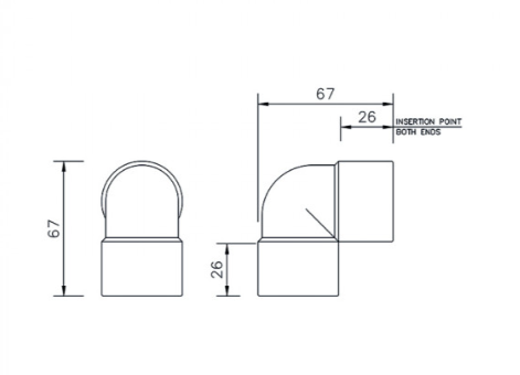 FloPlast WS10B ABS Solvent Waste 32mm 90° Elbow - Black