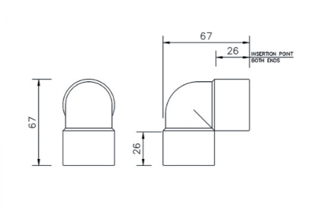 FloPlast WS10W ABS Solvent Waste 32mm 90° Elbow - White