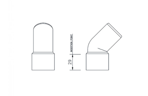 FloPlast WS76W ABS Solvent Waste 32mm 135° Obtuse Street Elbow - White