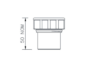 FloPlast WS30B ABS Solvent Waste 32mm Access Plug - Black