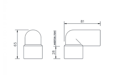 FloPlast WS26W ABS Solvent Waste 32mm 90° Street Elbow - White