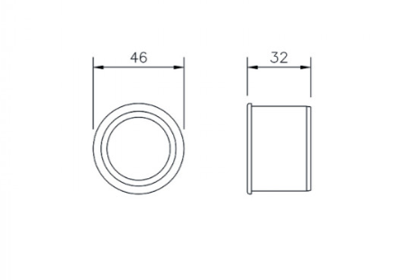 FloPlast WS38B ABS Solvent Waste 40mm x 32mm Reducer - Black