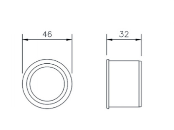 FloPlast WS38W ABS Solvent Waste 40mm x 32mm Reducer - White