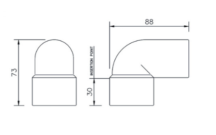 FloPlast WS27B ABS Solvent Waste 40mm 90° Street Elbow - Black