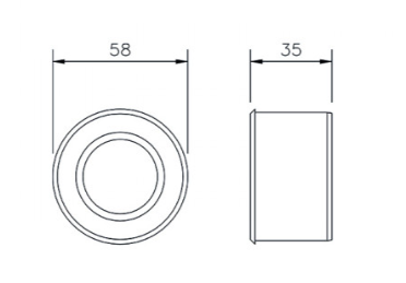FloPlast WS39B ABS Solvent Waste 50mm x 32mm Reducer - Black
