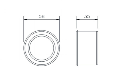 FloPlast WS40W ABS Solvent Waste 50mm x 40mm Reducer - White