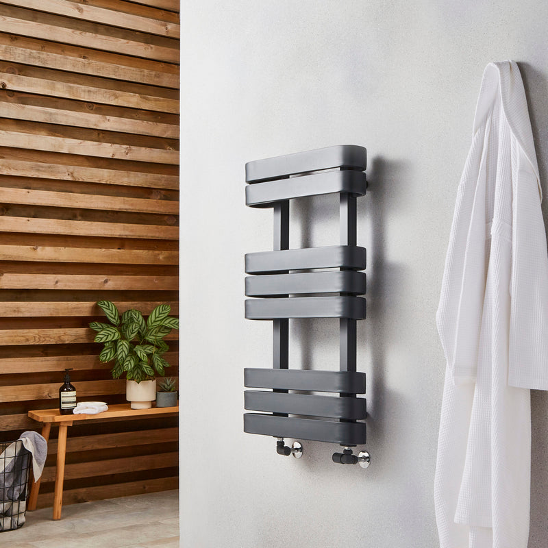 Kartell Tampa 800x500mm Heated Towel Rail Anthracite - TAM850-500A